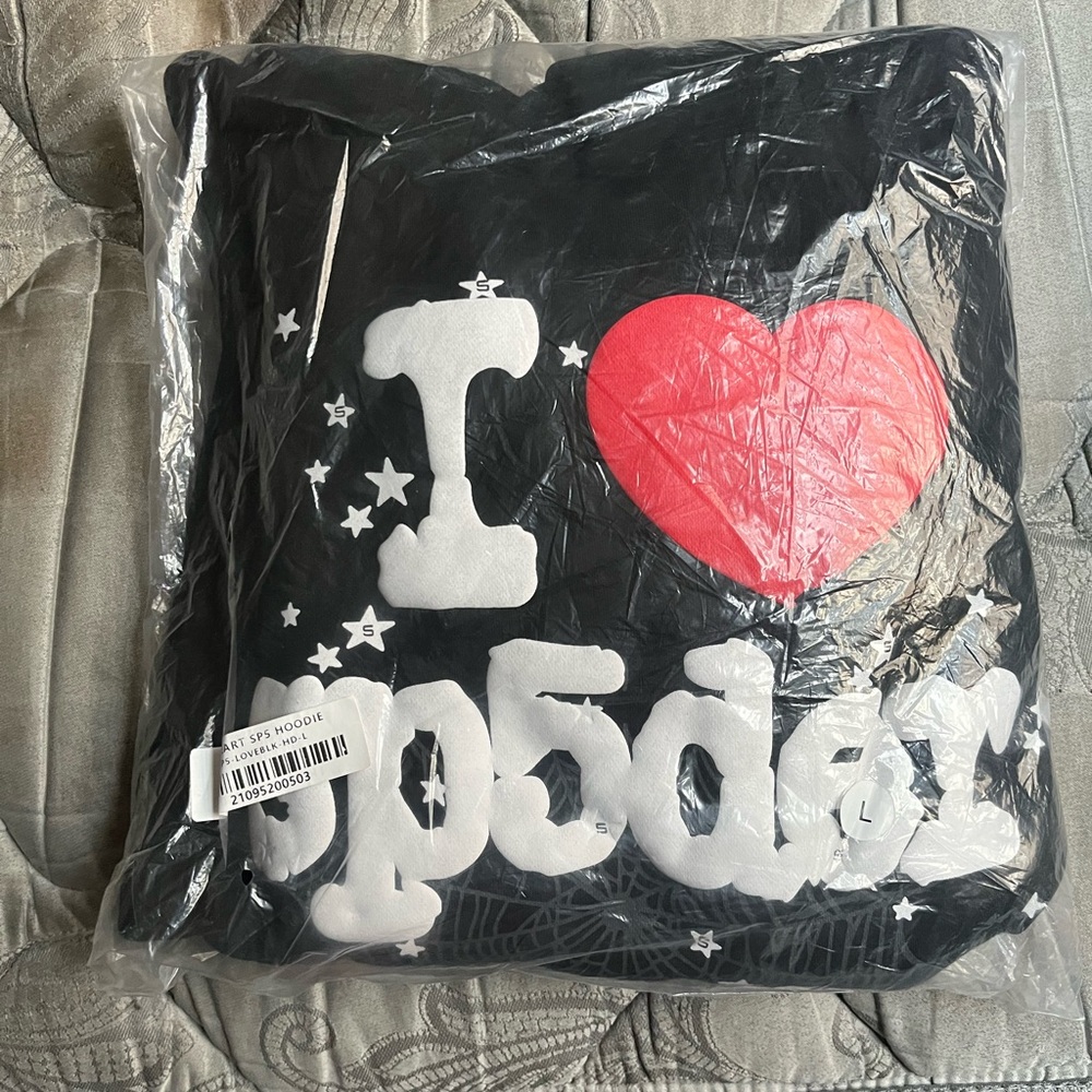 Sp5der Black and Red Graphic Men's Hoodie